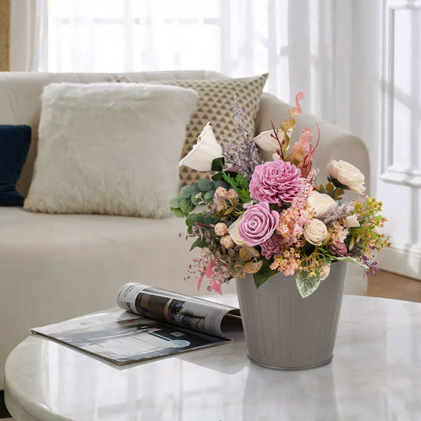 Premium Artificial Floral Arrangement in Decorative Pot – Luxury Home Décor (Medium)