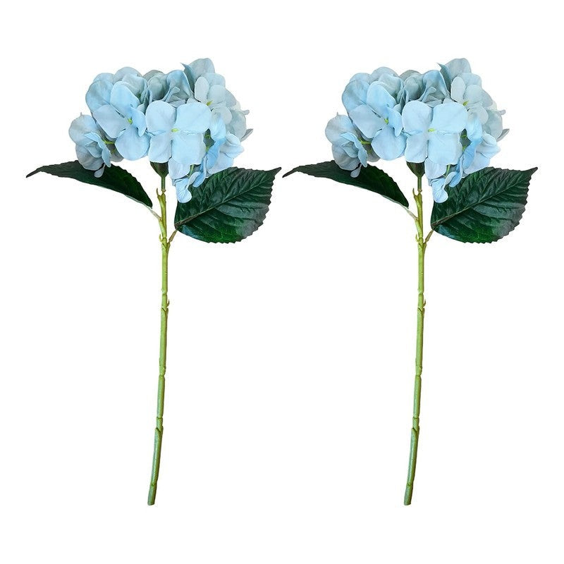 Premium Artificial Blue Hydrangea Flower Arrangement in Ceramic Vase – Luxury Home Décor (Medium)